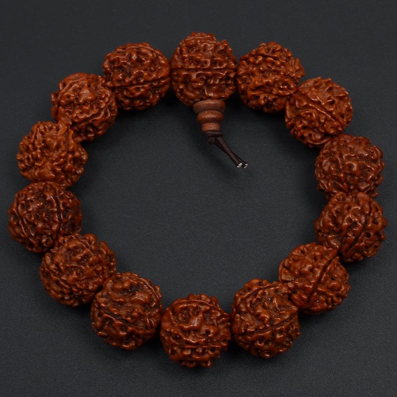 Five-Petal Vajra Bodhi Bead Bracelet - Toothless Design, Buddhist Wenwan Ornament