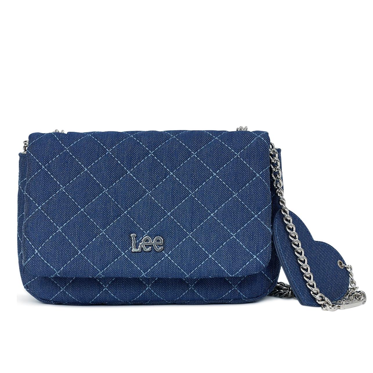 

New Lee PU Shoulder Bag, Crossbody Bag Regular Women s Denim Blue LE230048M-503 20.1*5.6*14.0CM