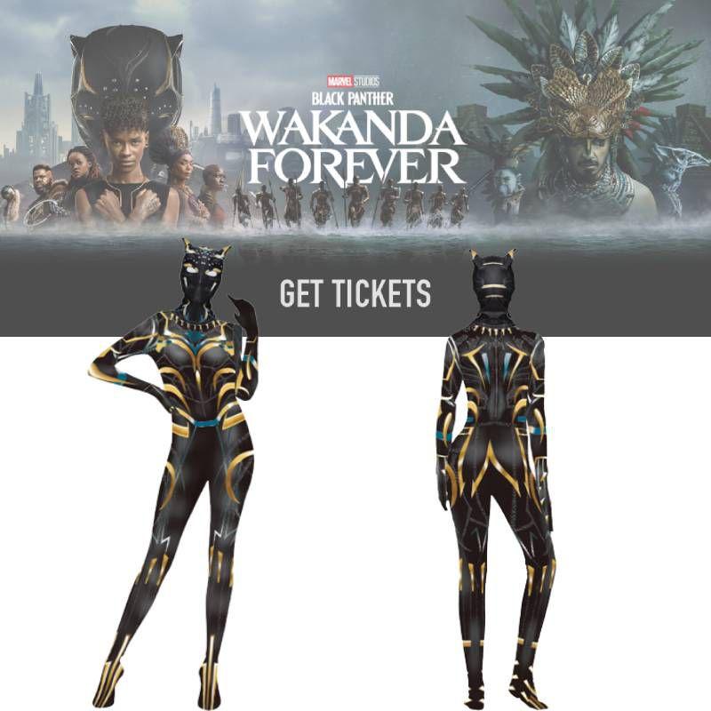 Black Pantherwakanda Forever Letitia Wright Women's Elastic Bodysuit Headwear Cospaly