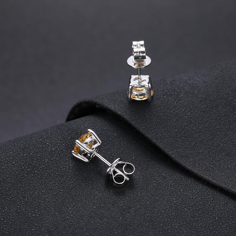 Fashion Stud Earrings 18K Gold Plated Sterling Silver 925 Hoop Earrings Gemstone Moissanite Piercing Men Women Tarnish Earrings