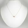 [Used] K18/K18PG Diamond Initial M Pendant Top/j52-2