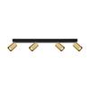 Reflektor Nesto 4 Gu10 Czarny  Alu Italux Spl-23436-4-Bk-Gd