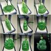 Green Jade Hand-Carved Fox Koi Hollow Jade Pendant Necklace Multicolor Chinese Amulet Women Man'S Lucky Jewelry Gift