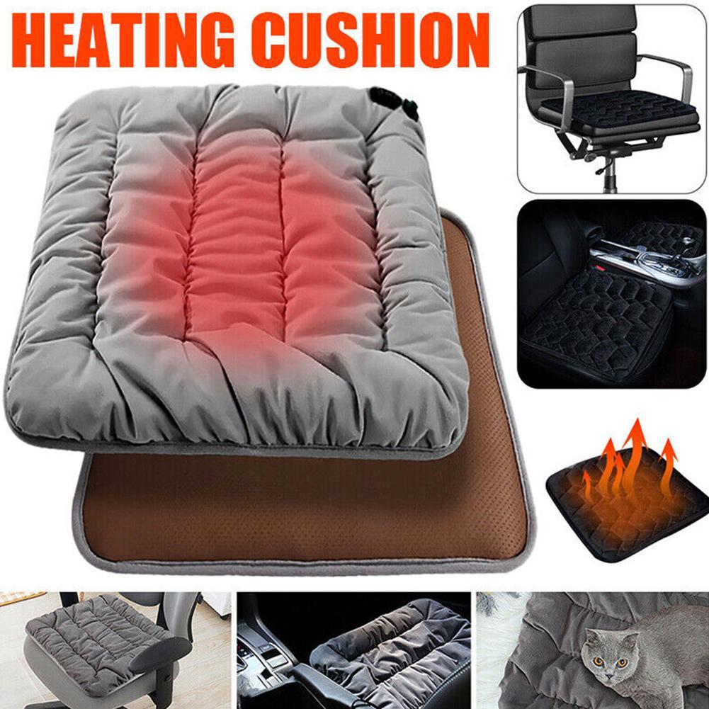 Car Heated Seat Cushion Keep Warm Winter Household Heated Adjustable Car Port Heater Seat Seat Cushion Heating Seat 5V USB W0S2