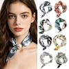 Lightweight Silk Scarf Breathable Magnetic Clasp Scarf Fashion Pearl Buckle Scarf  Female