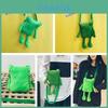 Süße grüne Frosch Plüsch Umhängetasche für Damen Cartoon-Figur Crossbody Tasche mit Reißverschluss