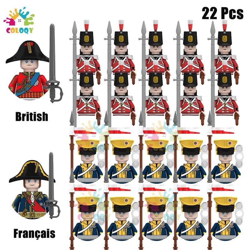 New Kids Toys Napoleonic Wars General Soldier Building Blocks Imperial Navy Mini Action Figures Toys For Kids Birthday Gifts