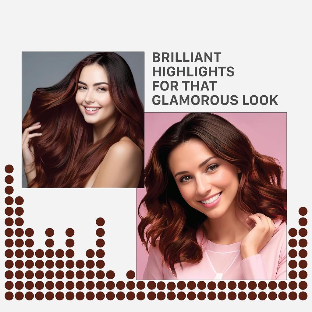 Streax Hair Colour Highlight Kit Latte Brown 180G Pack of 1 Rich Vibrant DIY Hair Highlights for Women