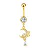 Gaibei Trendy Moon & Heart Navel Ring Jewelry