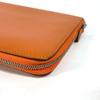 HERMES Azap Integral Long wallet Zip Around Long Wallet Leather Orange