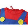Costume Classic Super Mario for Kids Party Chili Role Play Carnival Christmas Halloween with Hat and Beard Red L 7-8 Years