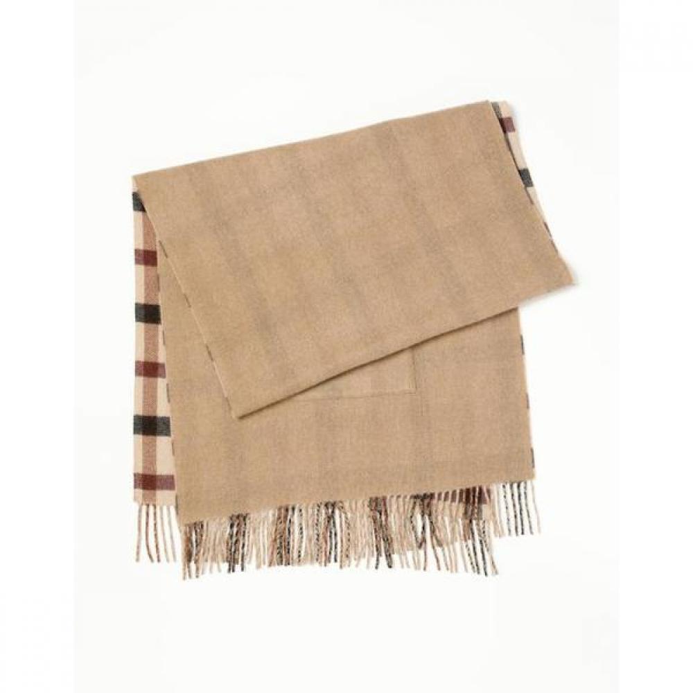 Daks Women S 100 caShmere Tartan Check Shawl Muffler Brown Dbmu0f833w2