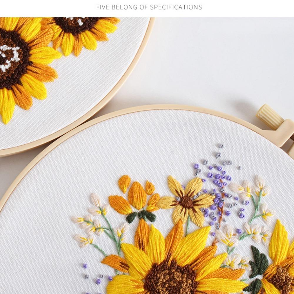 Sunflower Stitching Embroidered Starter Kit Cross Stitch Kits New Embroidery Starters Kit  Adults