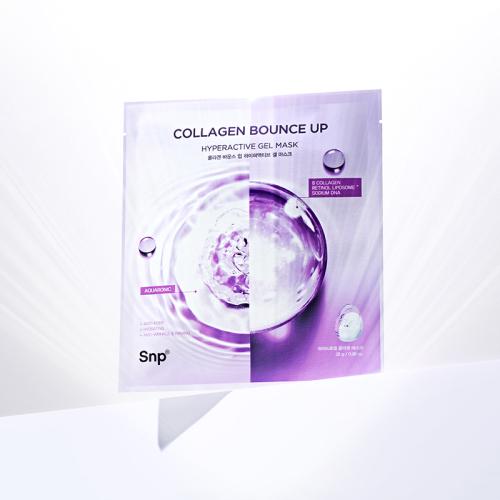 SNP Pore Tension Collagen Bounce Up Hyperactive Gel Mask Pack (4ea)