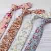 Floral Tie Men'S Patterned Cotton Shirt Macaron Printed Narrow Edition 6Cm Hand Tie Korean Casual Women'S Tie