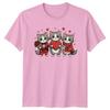 Three Cute Kittens Giving Flowers TShirt Valentines Day Cats