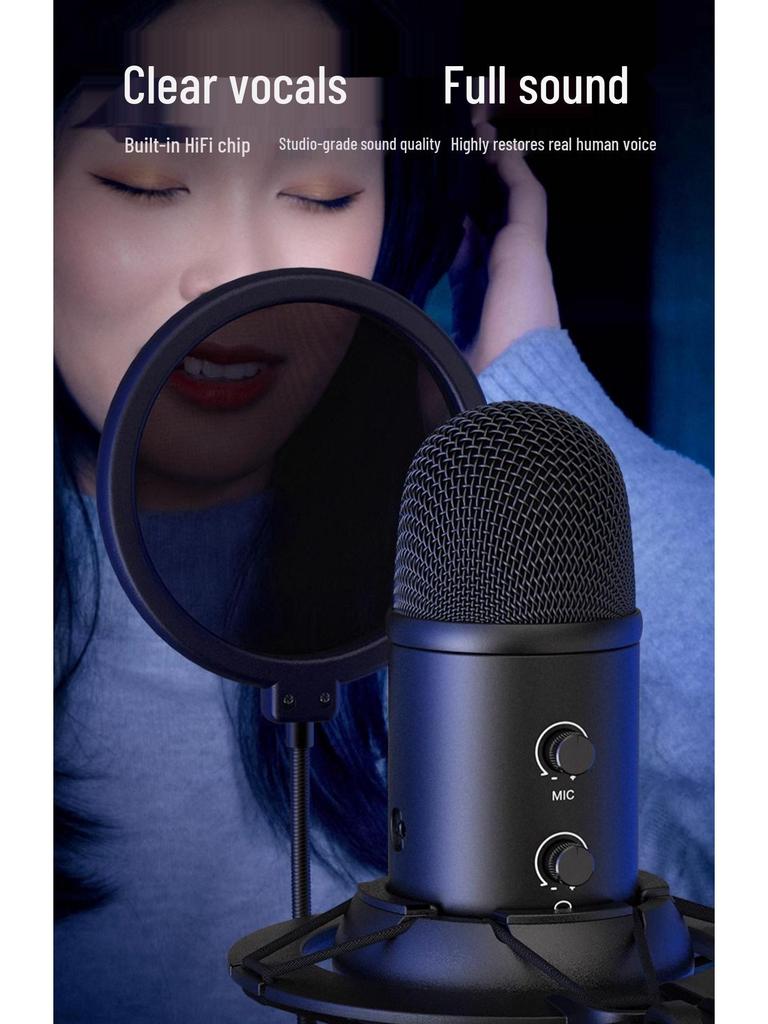 FIFINE K678 Professional Condenser Microphone for Desktop Streaming, Recording, and Gaming