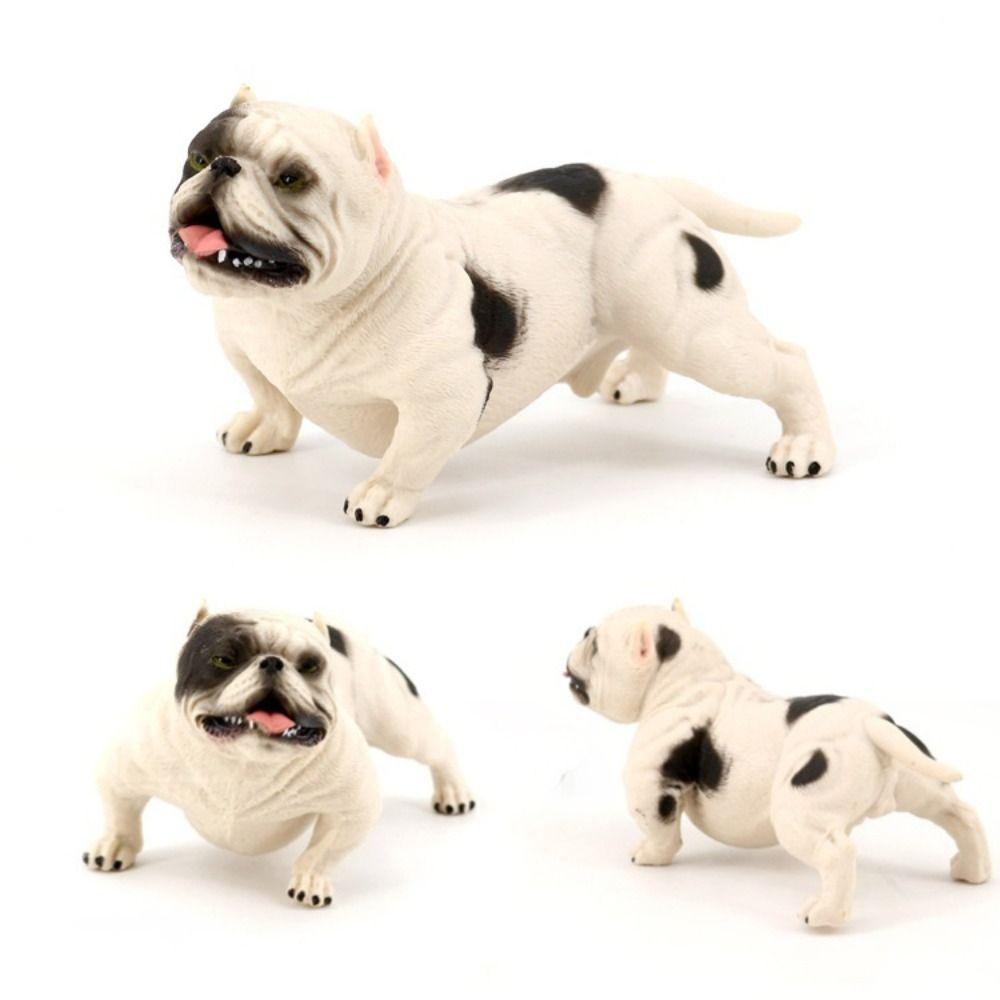 Educational Simulation Bulldog Ornaments Pitbull Figurine Garden Decor Bulldog Model Collection