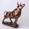Resin Bull Figurine Decorative Sculpture European Style Home Office TV Cabinet Display Ornament