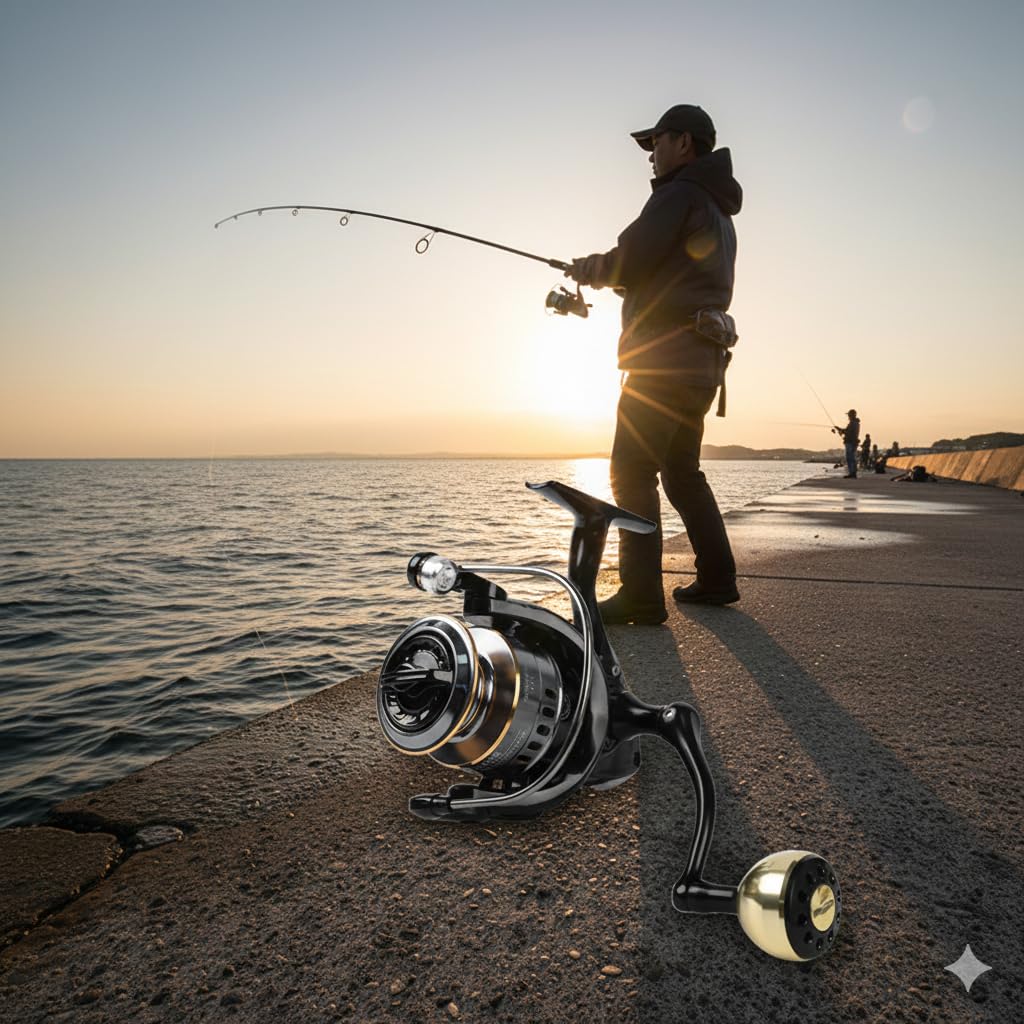 Spinning Reel Fishing Reel Ajing Reel Saltwater Freshwater Lure Casting HE4000 Nylon 3.6-5.4kg