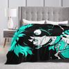 Izuku Midoriya Knitted Blanket Fleece Boku No My Hero Academia Anime Warm Throw Blankets for Bedroom Sofa Bedroom Quilt