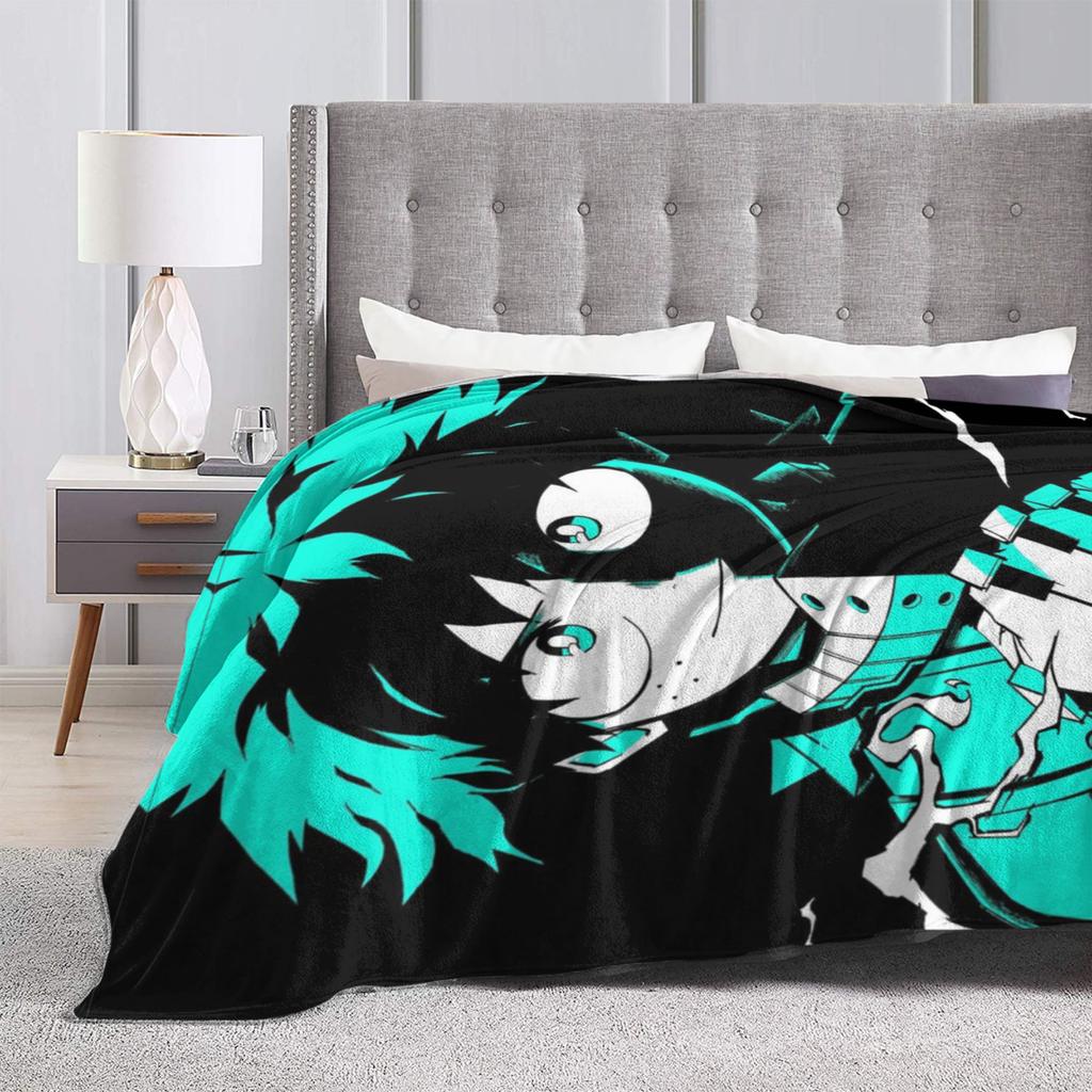 Izuku Midoriya Knitted Blanket Fleece Boku No My Hero Academia Anime Warm Throw Blankets for Bedroom Sofa Bedroom Quilt