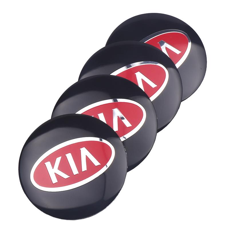 4 Stück 56/58mm Auto Radnabenabdeckung Aufkleber für Kia Sportage 3 Rio Ceed Carnival Forte Seltos Picanto Soul EV6 Niro