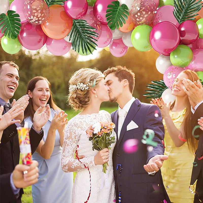 117Pcs Hawaii Tropical Balloon Garland Arch Kit Birthday Beach Summer Party Decor