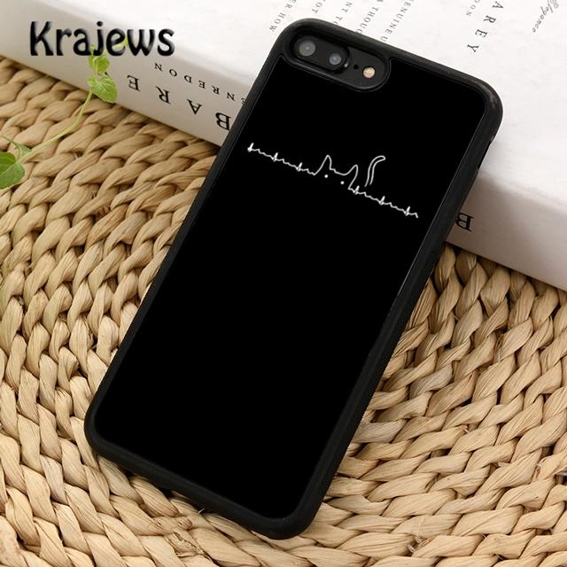 Krajews Minimalist Line Cat Soft Phone Case Cover For iPhone 17 Air 16 15 14 Plus 11 12 13 Pro Max Plus Coque Fundas