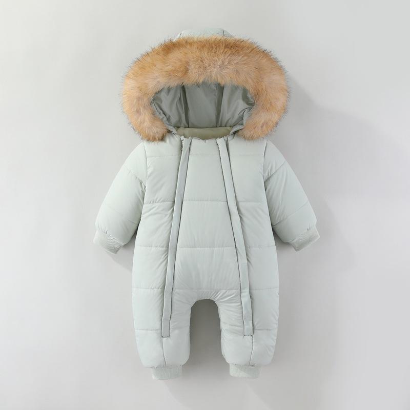 

Зимний детский утепленный комбинезон детская одежда теплый флисовый комбинезон с капюшоном 90cm серый