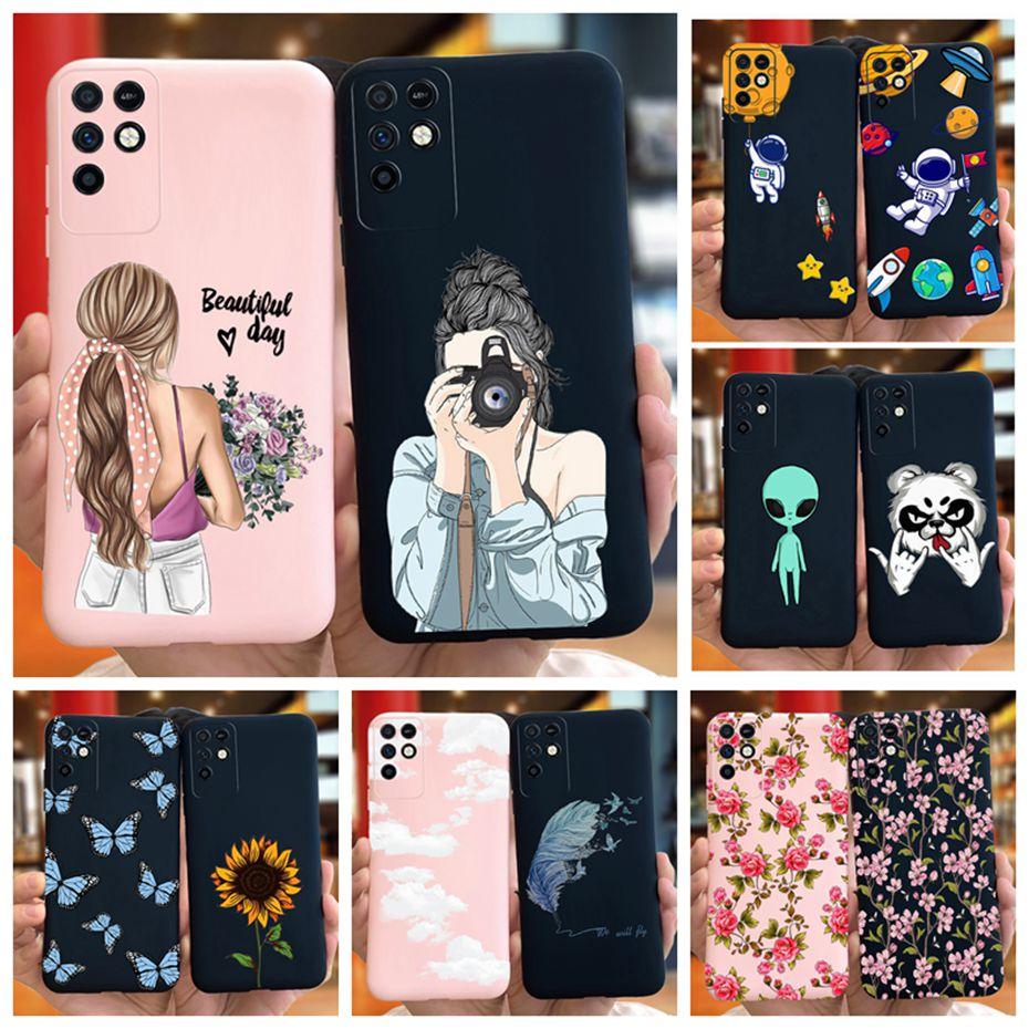 For Infinix Note 10 Case Note 10 Pro Beautiful Girl Flower Pattern Phone Case Soft Silicone Cover For Infinix Note10 Pro 10 Pro
