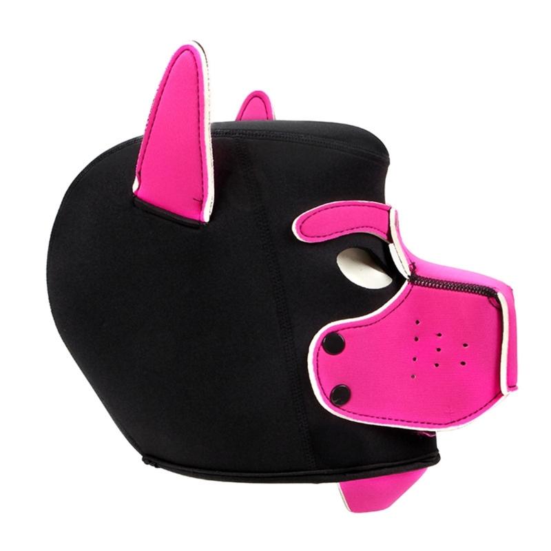 Máscara de Cabeza de Perro Halloween Gorro de Perro Transpirable Máscara Completa de Cabeza de Perro Disfraz para Adulto Halloween Disfraz de Halloween Fiesta de Cosplay