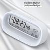 Humidity Calendar Desktop Alarm Clock Rechargeable LED Digital Alarm Clock Electronic Digital Alarm Screen Desktop Office Mute