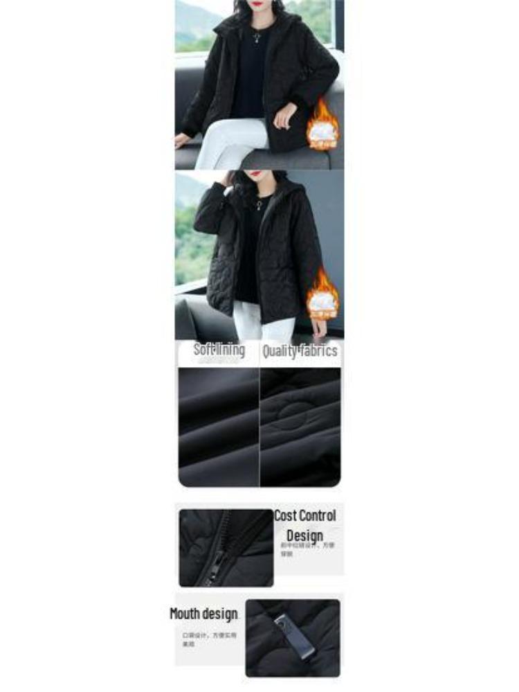 2025 Autumn Winter Plus Size Women Short Jacket Trendy Warm Cotton Coat