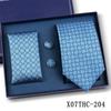 Men's Black Striped 3-Piece Gift Set: Hand-Tied 8cm Tie with Pocket Square & Cufflinks