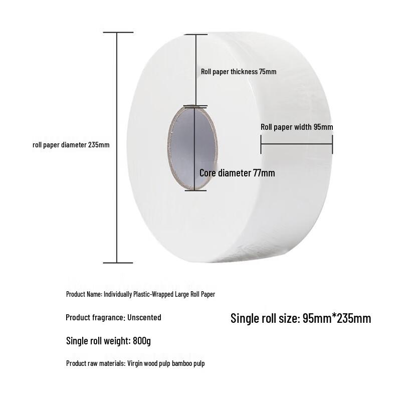Ruiwo Commercial 3-Ply Jumbo Toilet Paper