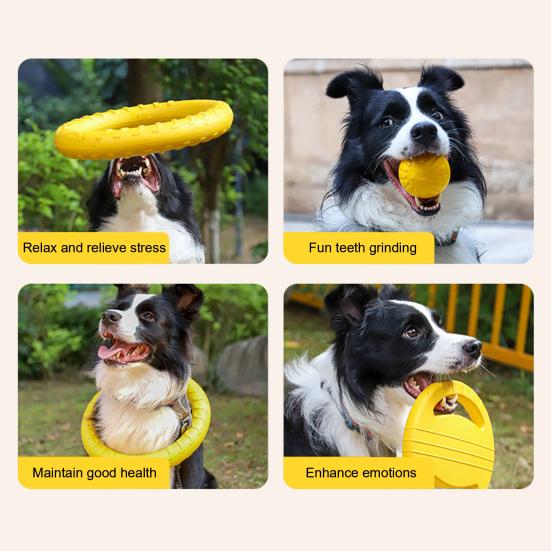 Köpek Getirme Oyuncakları Isırmaya Dayanıklı Uçan Disk Diş Çıkarma Topu Çiğneme Oyuncağı Büyük Köpekler İçin Çekme Oyunu Eğitim At ve Getir Dış Mekan Etkileşimli Oyun