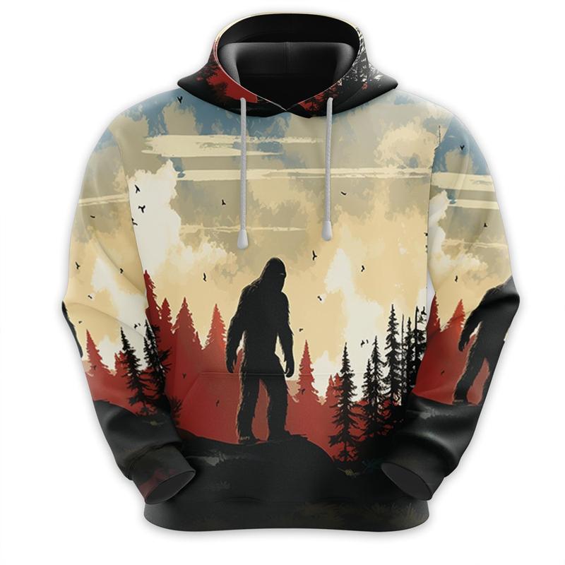 Bigfoot Love Graphic Sweatshirts Harajuku Fashion Sasquatch Hoodies For Men Clothes Big Foot Women Tracksuit Y2k Boy Pullovers