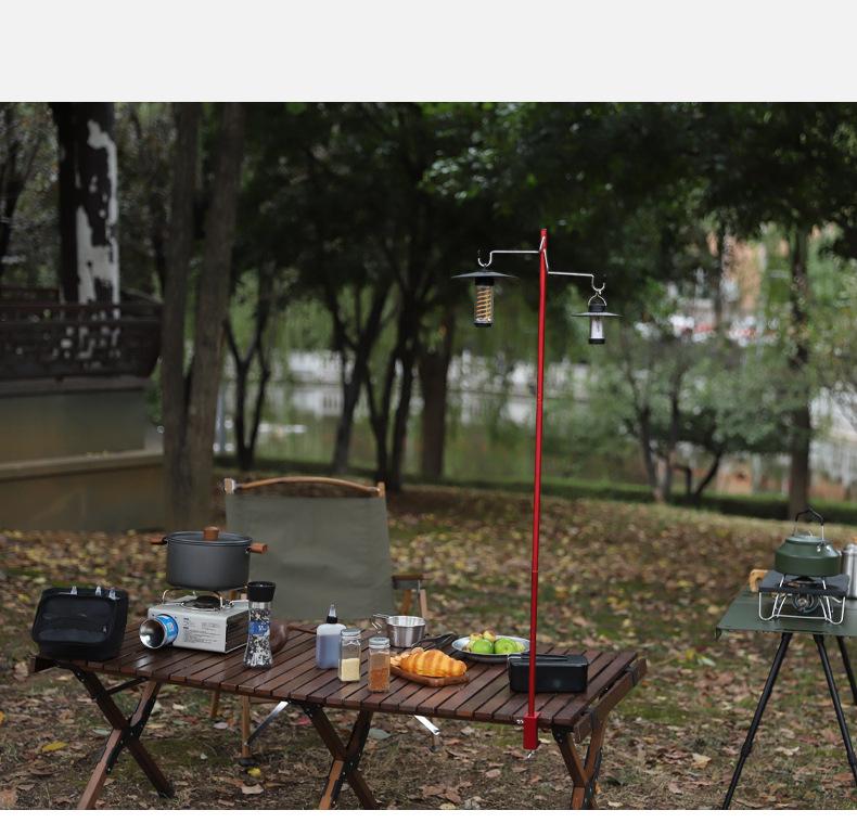 Ultralight Aluminum Folding Camping Light Pole Stand