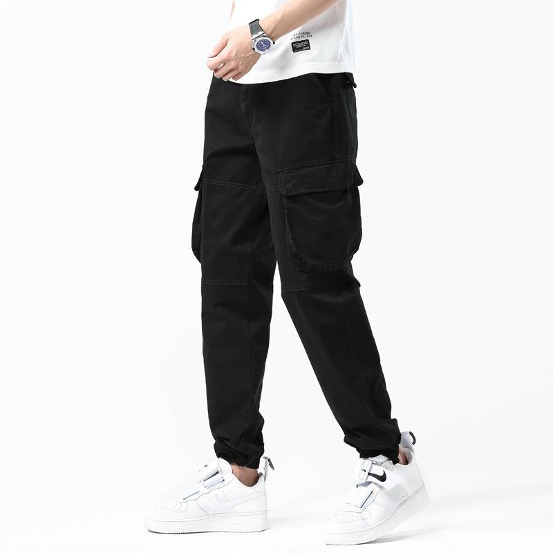 Overalls Men's New Retro Multi-pocket Ruffian Handsome Loose Straight Casual Trendy Pants Men's Advanced Sense