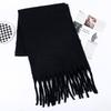 Imitation Cashmere Scarf for Women Winter Warm Thickening New Solid Color Scarf for Men Thick Tassel Woolen Scarf