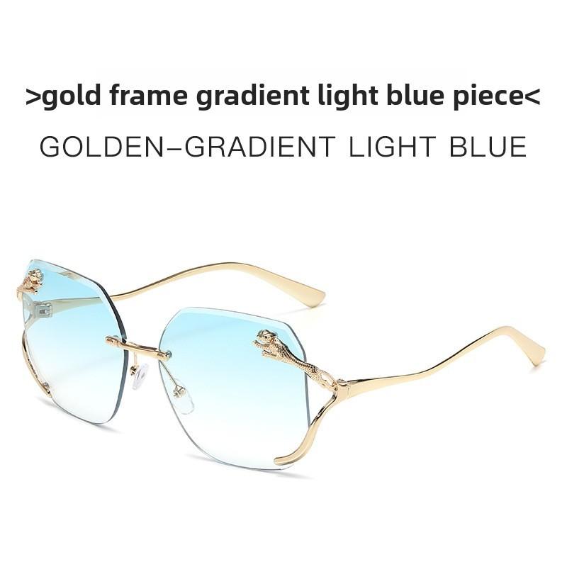 Leopard Head Minimalist Unisex Sunglasses With Uv400 Protection For Fashionable Outings