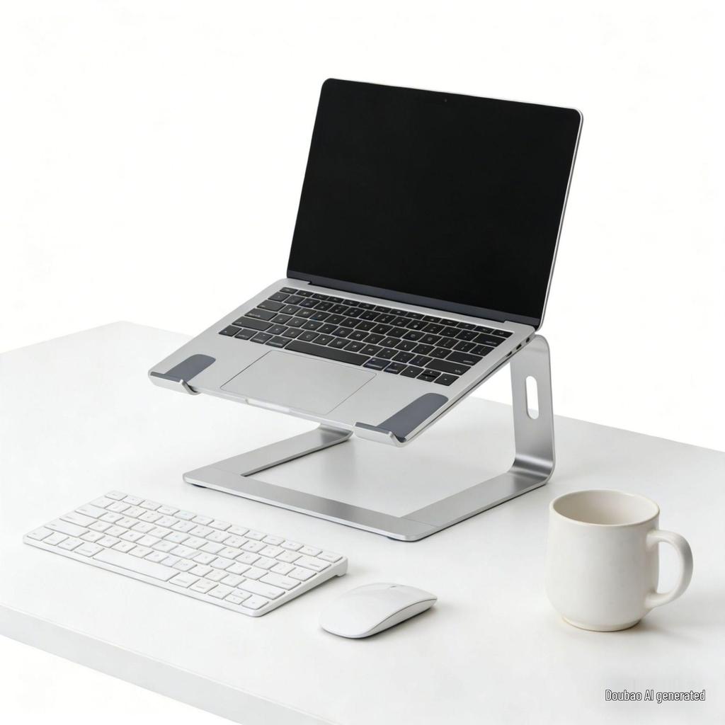 Portable Aluminum Laptop Cooling Stand with Adjustable Height