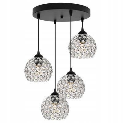 LÁMPARA COLGANTE DE Candelabro ÚNICA CROMO CRISTAL