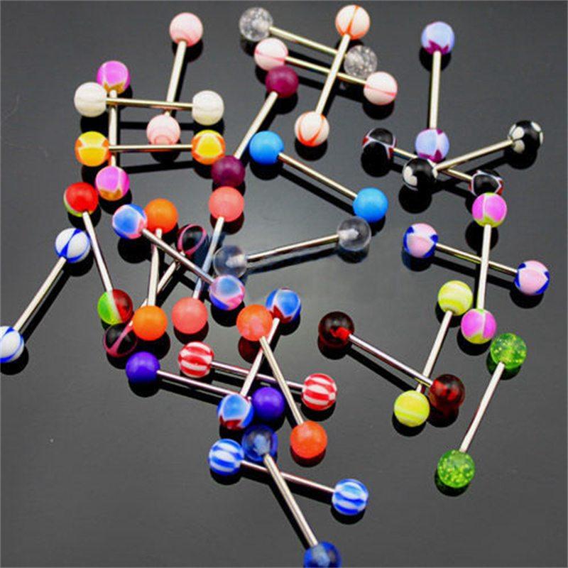 Ear Rings Tongue Nails Barbell Body Piercing Jewelry Umbilical Ring Bauchnabel Piercing