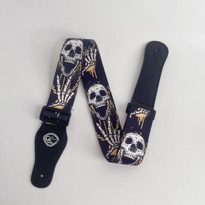 Ethnische E-Gitarrengurte mit Totenkopfdesign - Verbreitert für Bass und Klassik