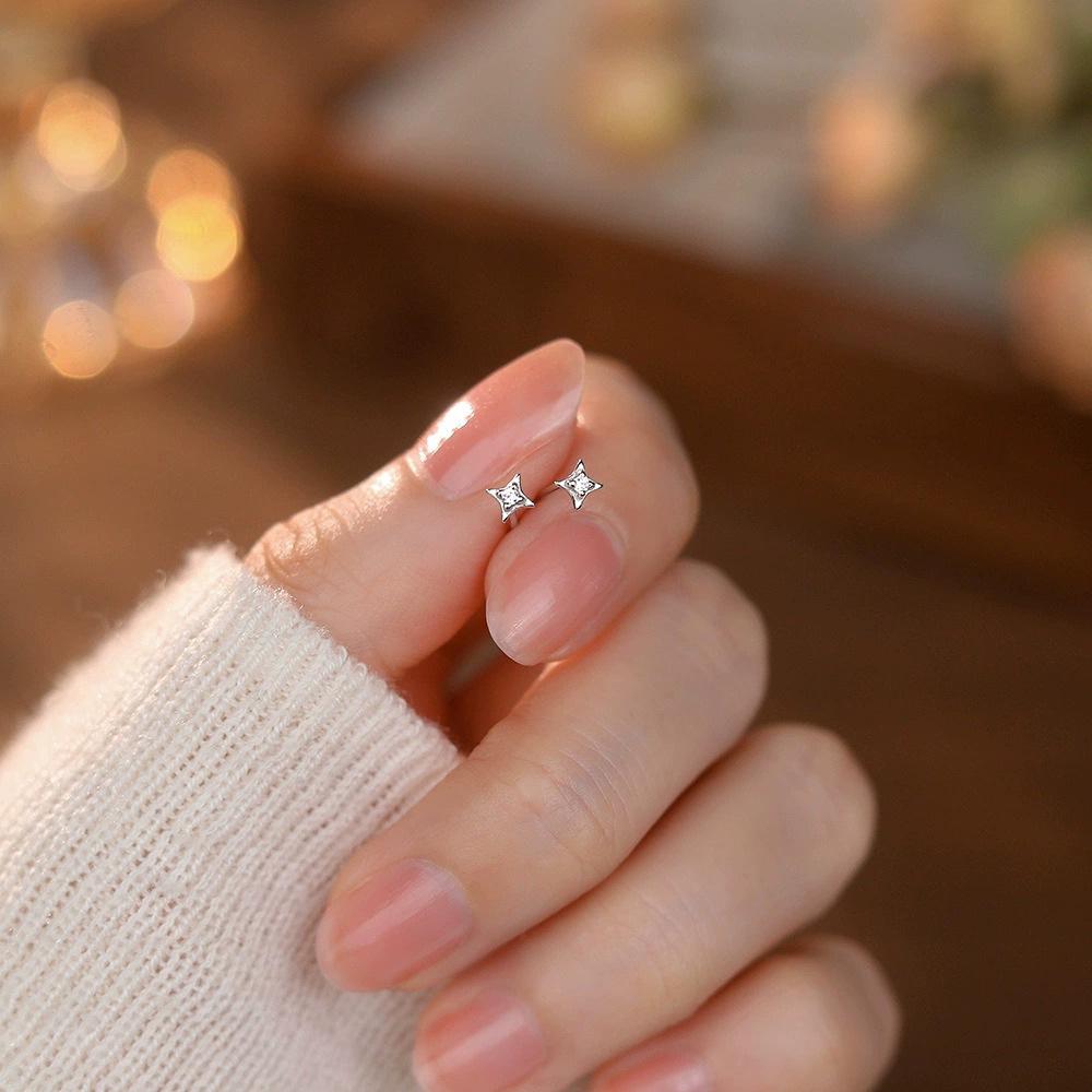 18K Gold-Plated Sterling Silver Star Stud Earrings for Women - 2025 Style