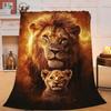Black and white wolf in the night sky digital-printed polyester Bedroom velvet flannel soft cover blanket Fleece cover blankets