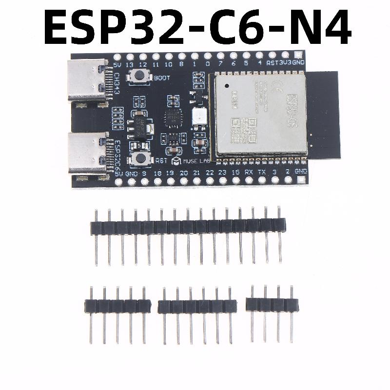 

1Set ESP32-C6 Development Board WiFi6 Bluetooth-Compatible Zigbee Core Module For Arduino Nano IoT Projects N4 N8 N16