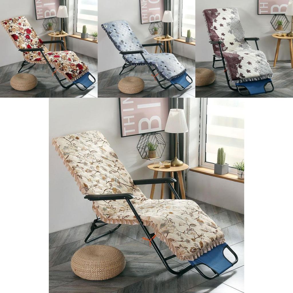 Elegant High Back Flannel Deck Chair Cushion With Breathable And Thick Padding